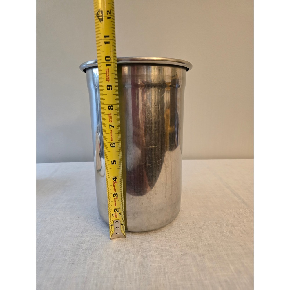 Ideal Swartzbaugh Mfg. Co. Antique 1940-1950s Canister Silver Industrial 7" Good